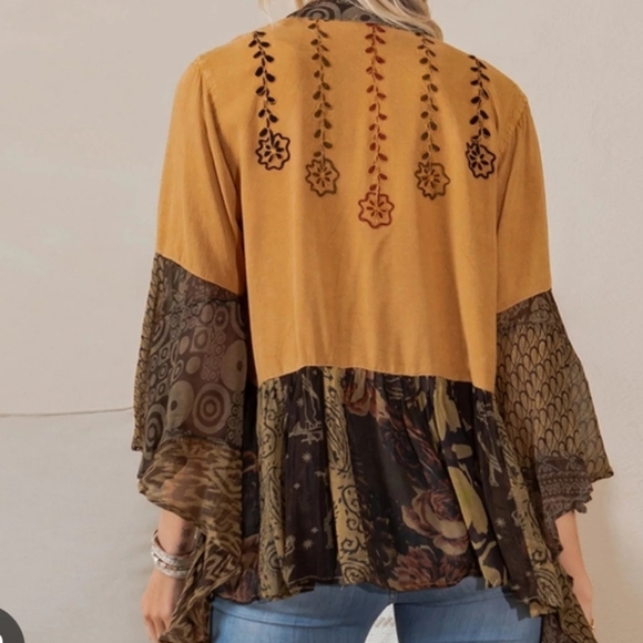 Nwt Young Threads - Western Kimono Shrug Lg - Picture 2 of 9
